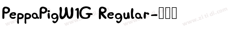 PeppaPigW1G Regular字体转换